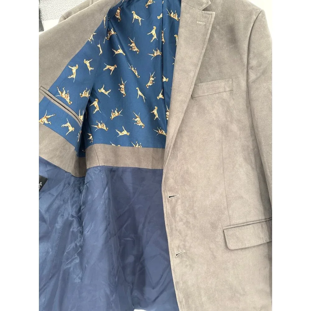 Lauren Ralph Lauren Gray Blazer‎ Sport Coat Two Button Jacket Lining Menswear